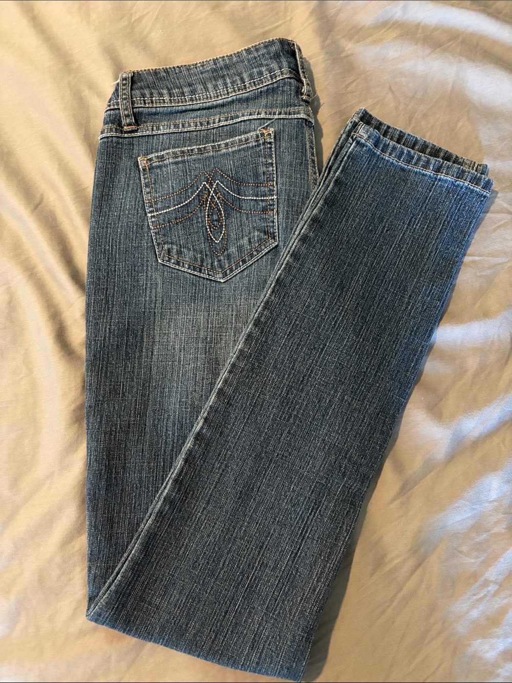 SO Women's Dark Blue Skinny Jeans with Embroidered Back Pocket